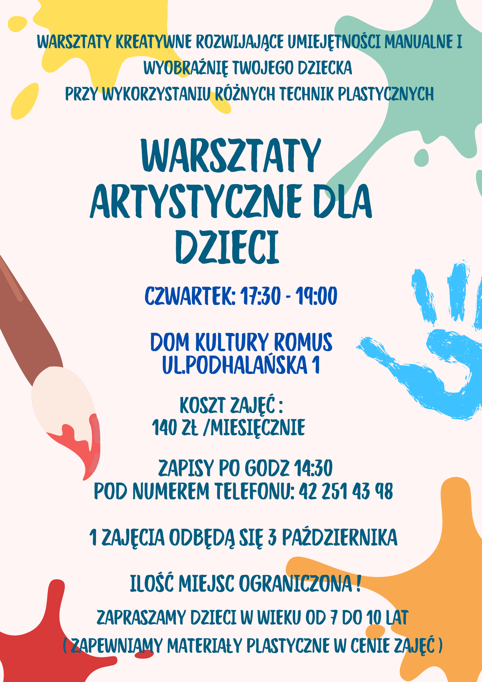 Warsztaty artystyczne dla dzieci